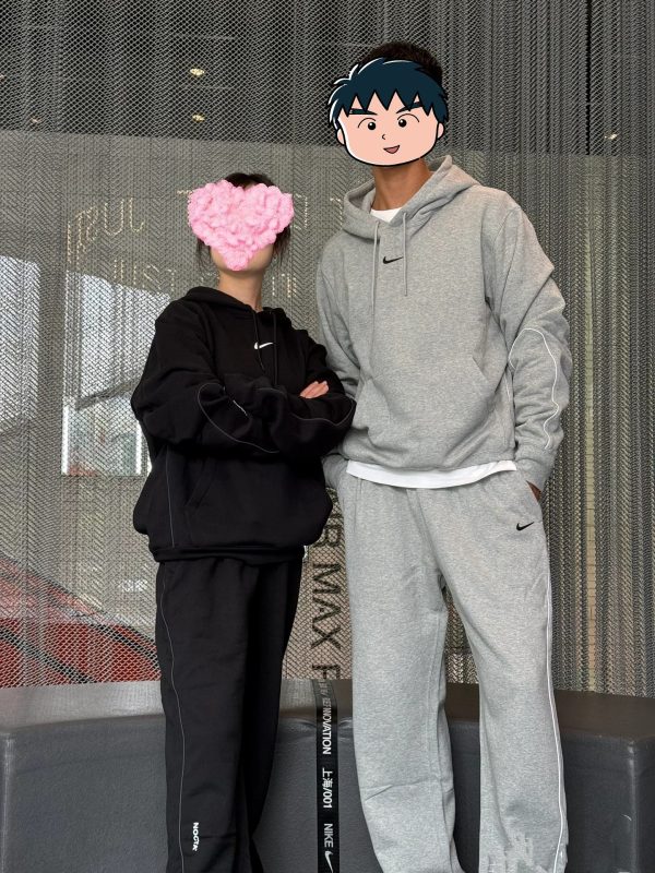 Premium Quality Nike Sweatpants Black Knit Logo Style