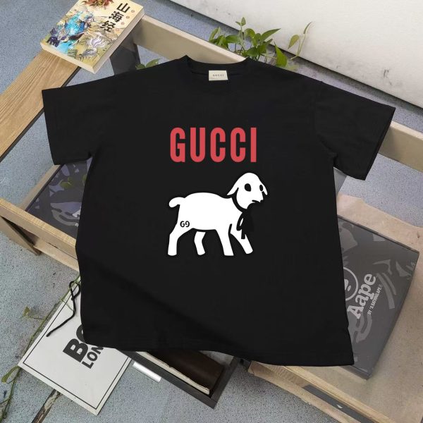 High Quality Gucci Short Sleeves White Cotton Print Luxury