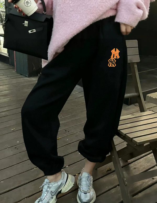 High Quality Nike Sweatpants Orange Fleece Logo Collection