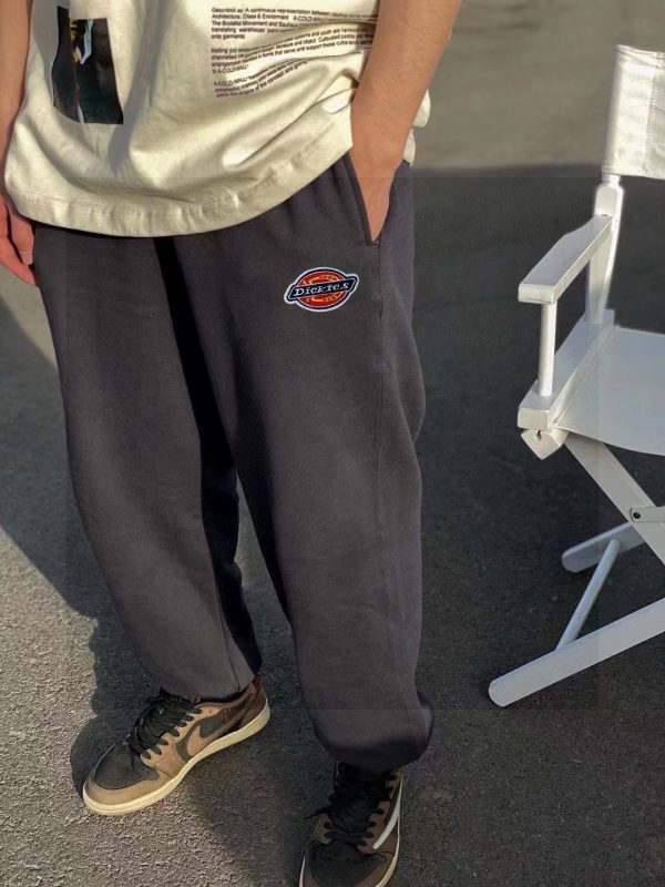 Premium Dickies Sweatpants Gray Fleece Embroidered Luxury
