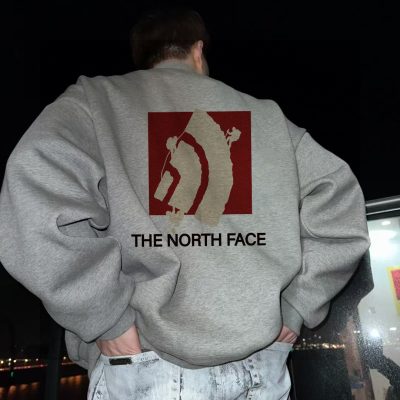 Premium Quality The North Face Hoodie Red Fleece Logo Luxury