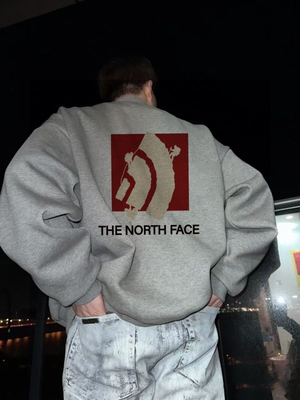 Premium Quality The North Face Hoodie Red Fleece Logo Luxury