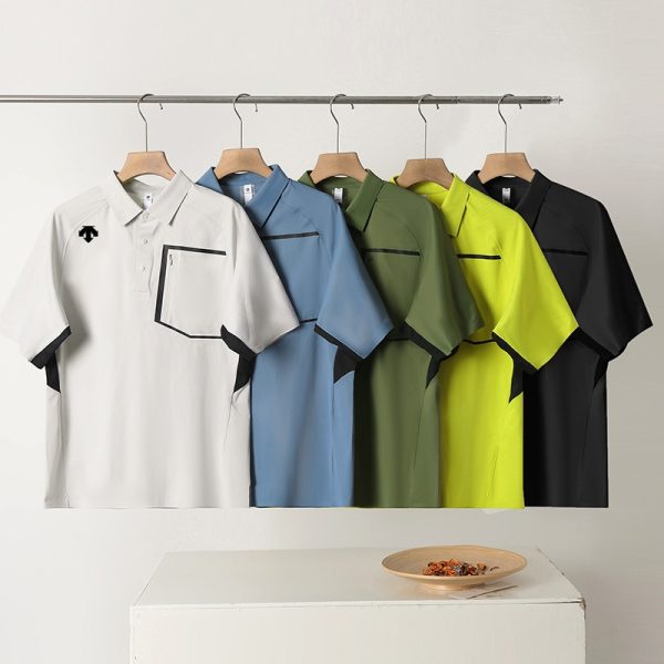 Premium Quality Descente Short Sleeves Black Classic Luxury