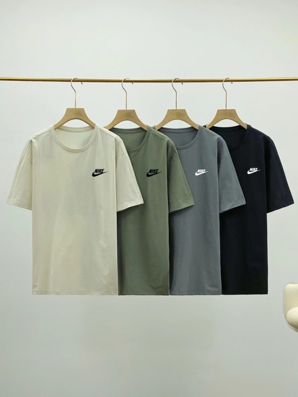 Premium Quality Nike Short Sleeves Black Silk Casual Luxury