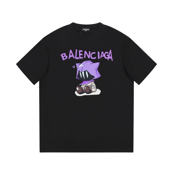 Best Selling Balenciaga Short Sleeves Black Logo Luxury