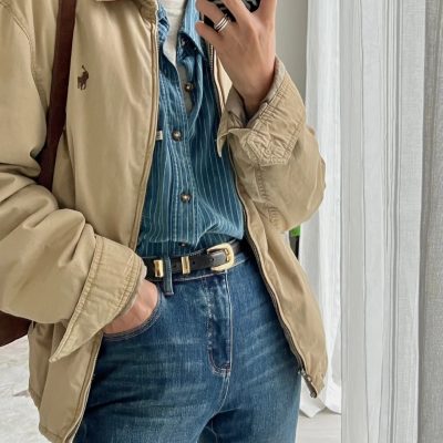 Premium Quality Ralph Lauren Shirts Khaki Denim Vintage Luxury