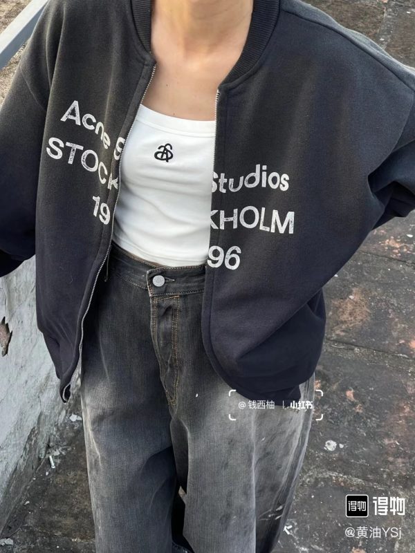 Best Selling Acne Studios Jackets Black Cotton Distressed Luxury