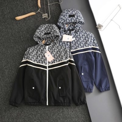 High Quality Dior Coat Black Print Collection