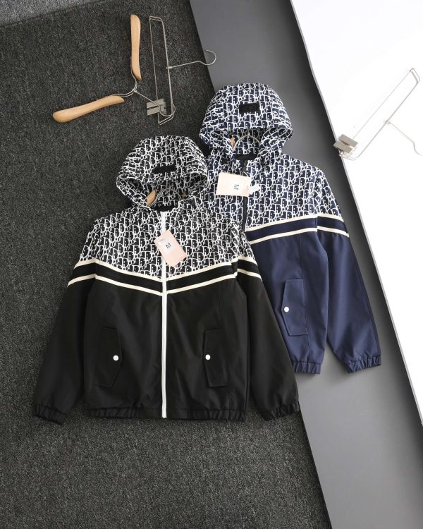 High Quality Dior Coat Black Print Collection