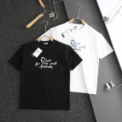 Best Selling Dior Short Sleeves Black Logo Luxury