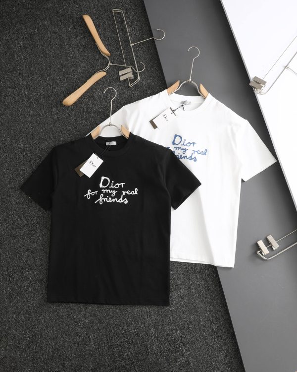 Best Selling Dior Short Sleeves Black Logo Luxury