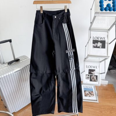 High Quality Adidas Pants Black Denim Classic Luxury