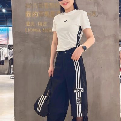 High Quality Adidas Pants Black Denim Classic Luxury
