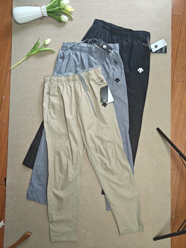 Best Selling Descente Sweatpants Black Breathable Collection