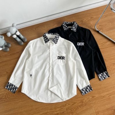 Luxury Dior Long Sleeves Sky Silk Logo Luxury