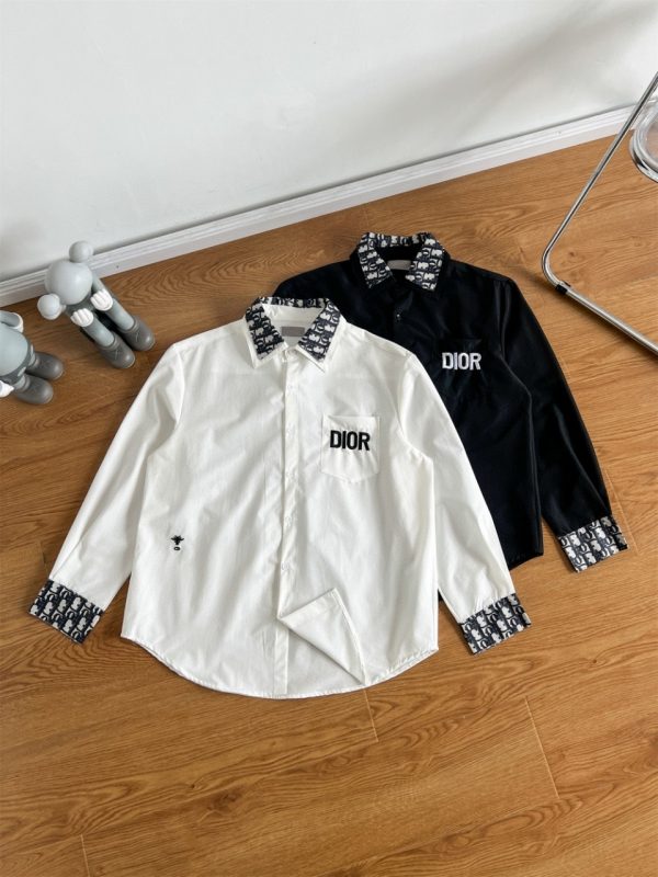 Luxury Dior Long Sleeves Sky Silk Logo Luxury