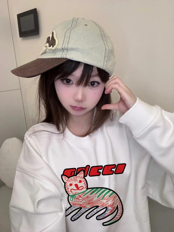 Premium Gucci Hoodie Black Fleece Logo Style