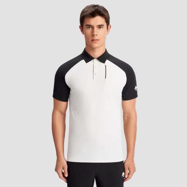 High Quality Descente Short-Sleeved White Cotton Elegant Style