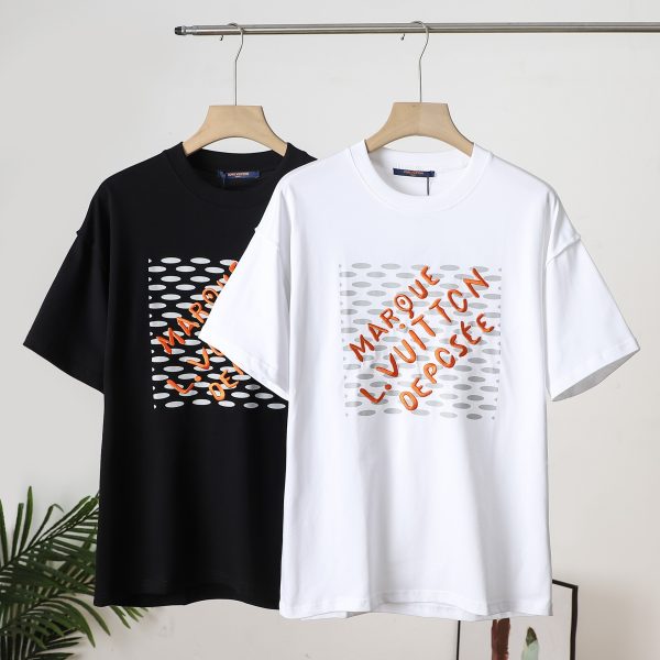 High Quality Louis Vuitton Short Sleeves Black Monogram Luxury
