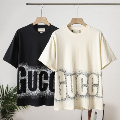 Luxury Gucci T-Shirt Black Cotton Print Style