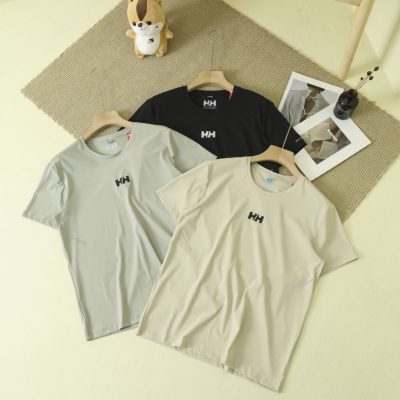 Luxury Helly Hansen Short Sleeves Black Silk Breathable Luxury
