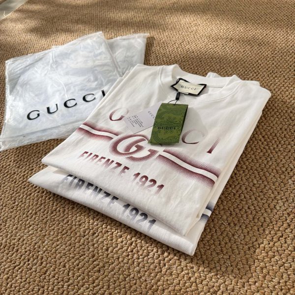 Premium Gucci Short-Sleeved T-Shirt Black Cotton Print Luxury