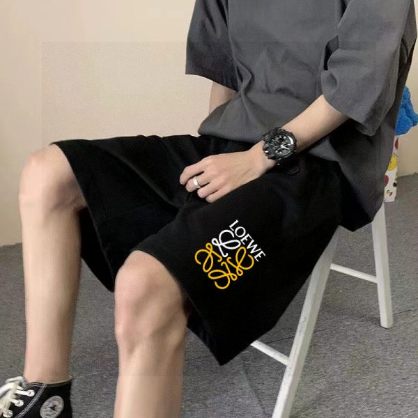 Premium Loewe Shorts Black Logo Style