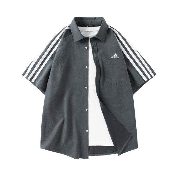 High Quality Adidas Short Sleeves Black Stripe Collection