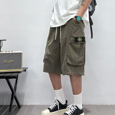 High Quality Stone Island Shorts Black Retro Luxury