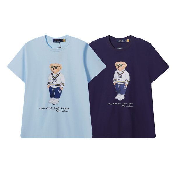 High Quality Ralph Lauren Short Sleeves Blue Cotton Casual Luxury