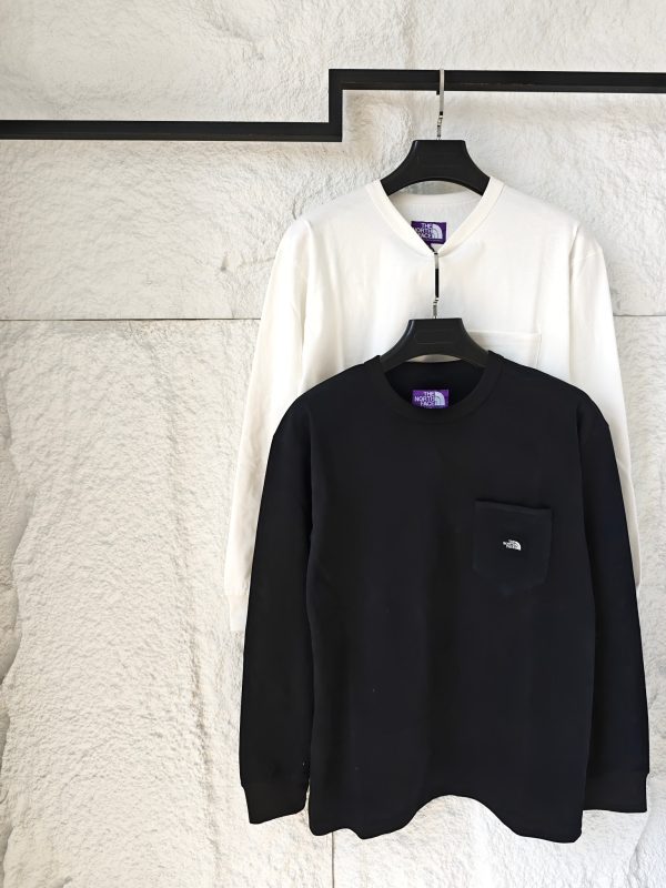 High Quality The North Face Long Sleeves Black Solid Collection