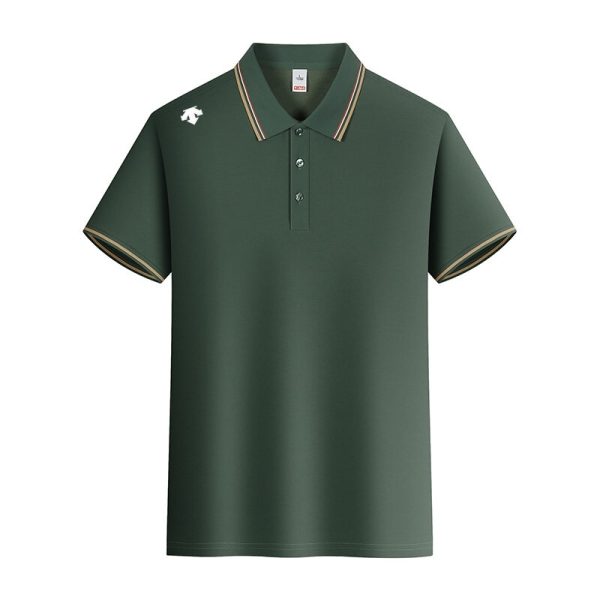 Best Selling Descente Short-Sleeved White Silk Casual Style