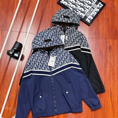 Premium Dior Coat Black Jacquard Collection