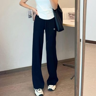 Best Selling Lululemon Trousers Black Spandex Casual Style