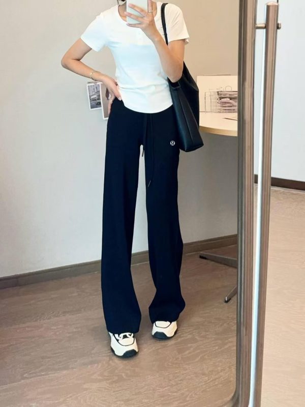Best Selling Lululemon Trousers Black Spandex Casual Style