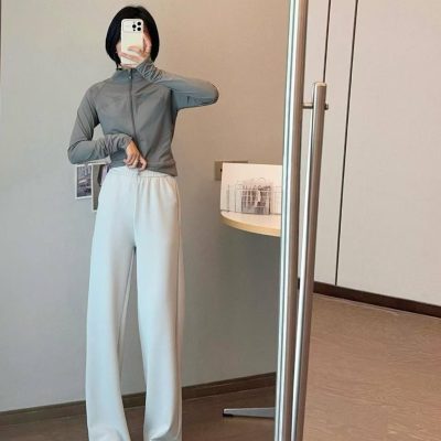 High Quality Lululemon Sweatpants White Breathable Style