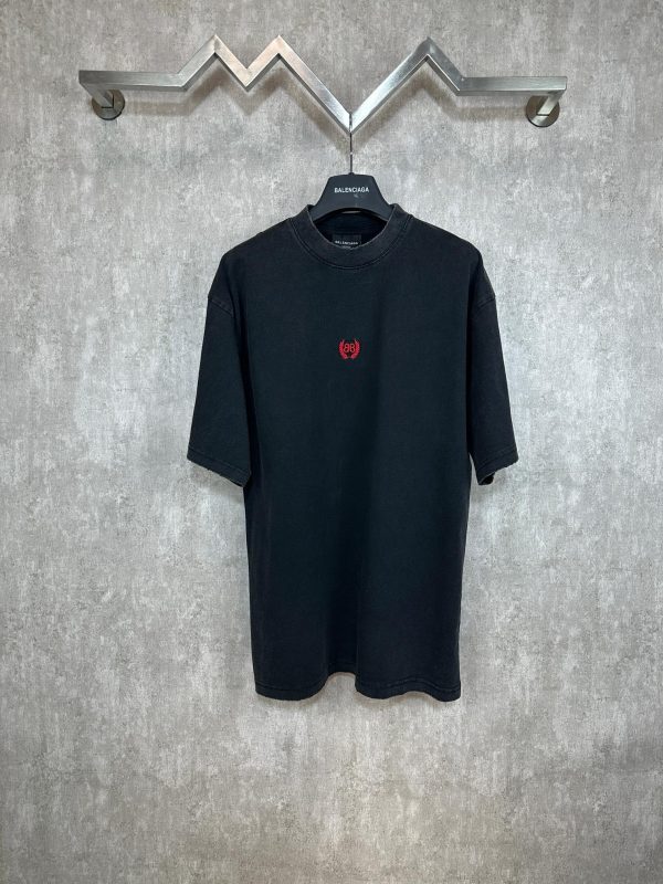 Best Selling Balenciaga Short Sleeves Red Cotton Classic Luxury