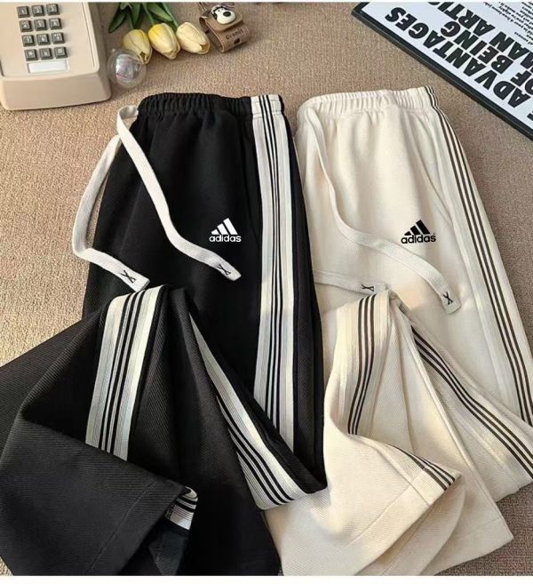 Premium Quality Adidas Casual Pants Black Solid Luxury