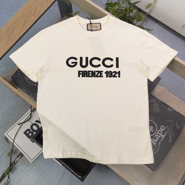 Premium Gucci Short Sleeves Black Cotton Classic Style