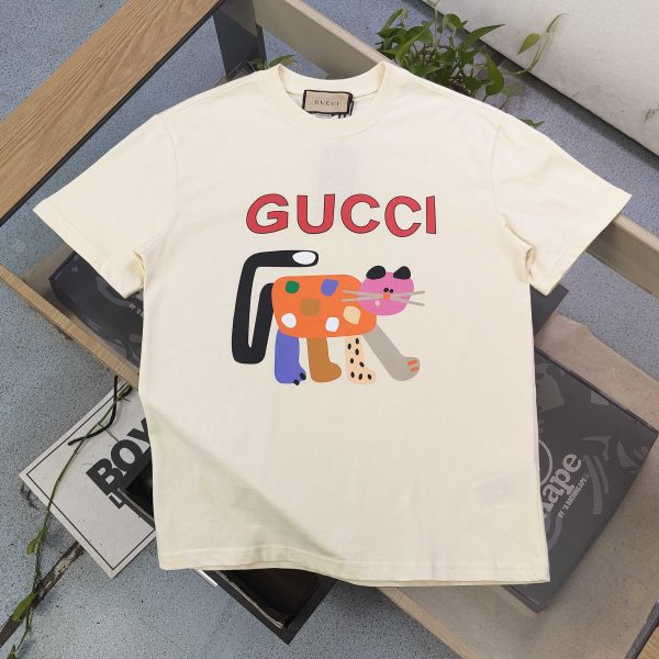 Premium Quality Gucci Short Sleeves Black Cotton Logo Luxury