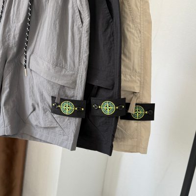 Best Selling Stone Island Shorts Black Solid Luxury