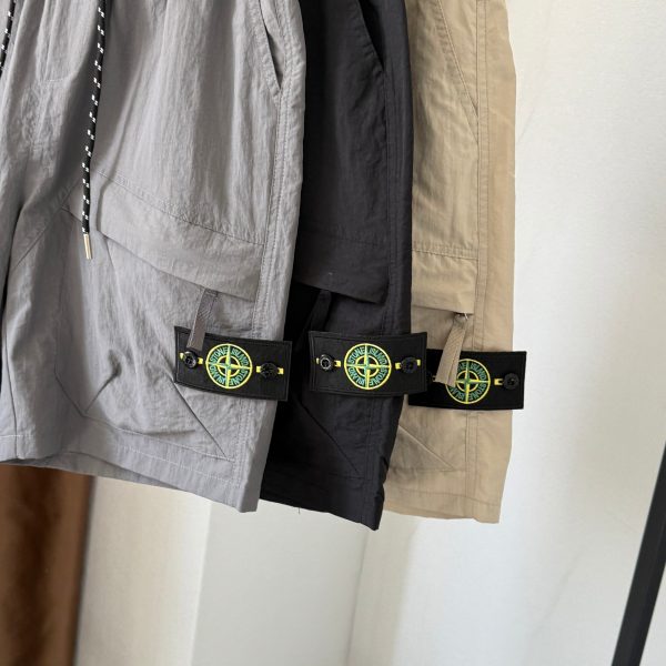Best Selling Stone Island Shorts Black Solid Luxury