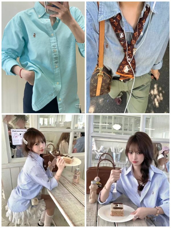 High Quality Ralph Lauren Long Sleeves Cotton Logo Style
