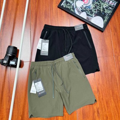 High Quality Lululemon Shorts Black Polyester Breathable Collection