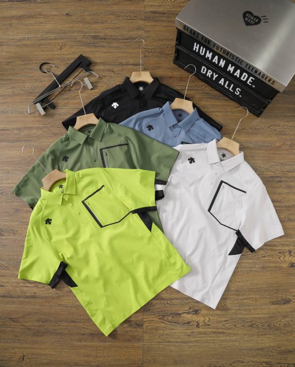 Premium Descente Short-Sleeved Black Silk Breathable Collection