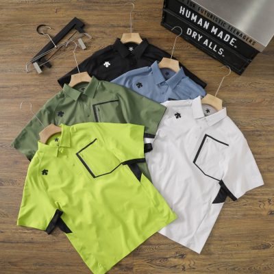 Premium Descente Short-Sleeved Black Silk Breathable Collection