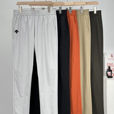 Premium Quality Descente Casual Pants Black Cotton Casual Luxury