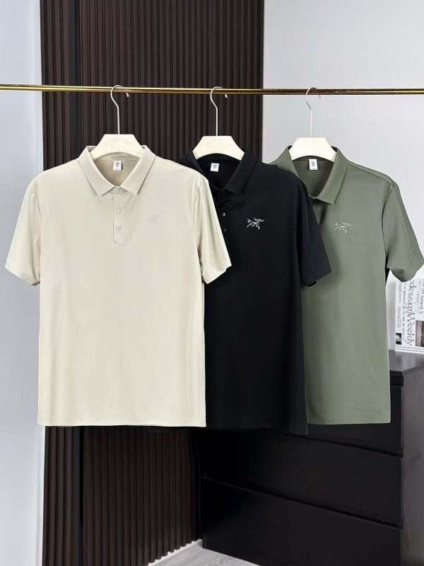 High Quality Descente Polo Shirt Black Polyester Classic Luxury