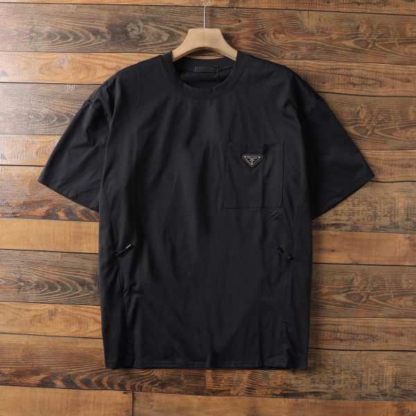 Luxury Prada Short Sleeves Black Minimalist Style