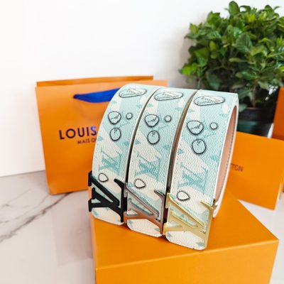Luxury Louis Vuitton Belt Blue Classic Collection
